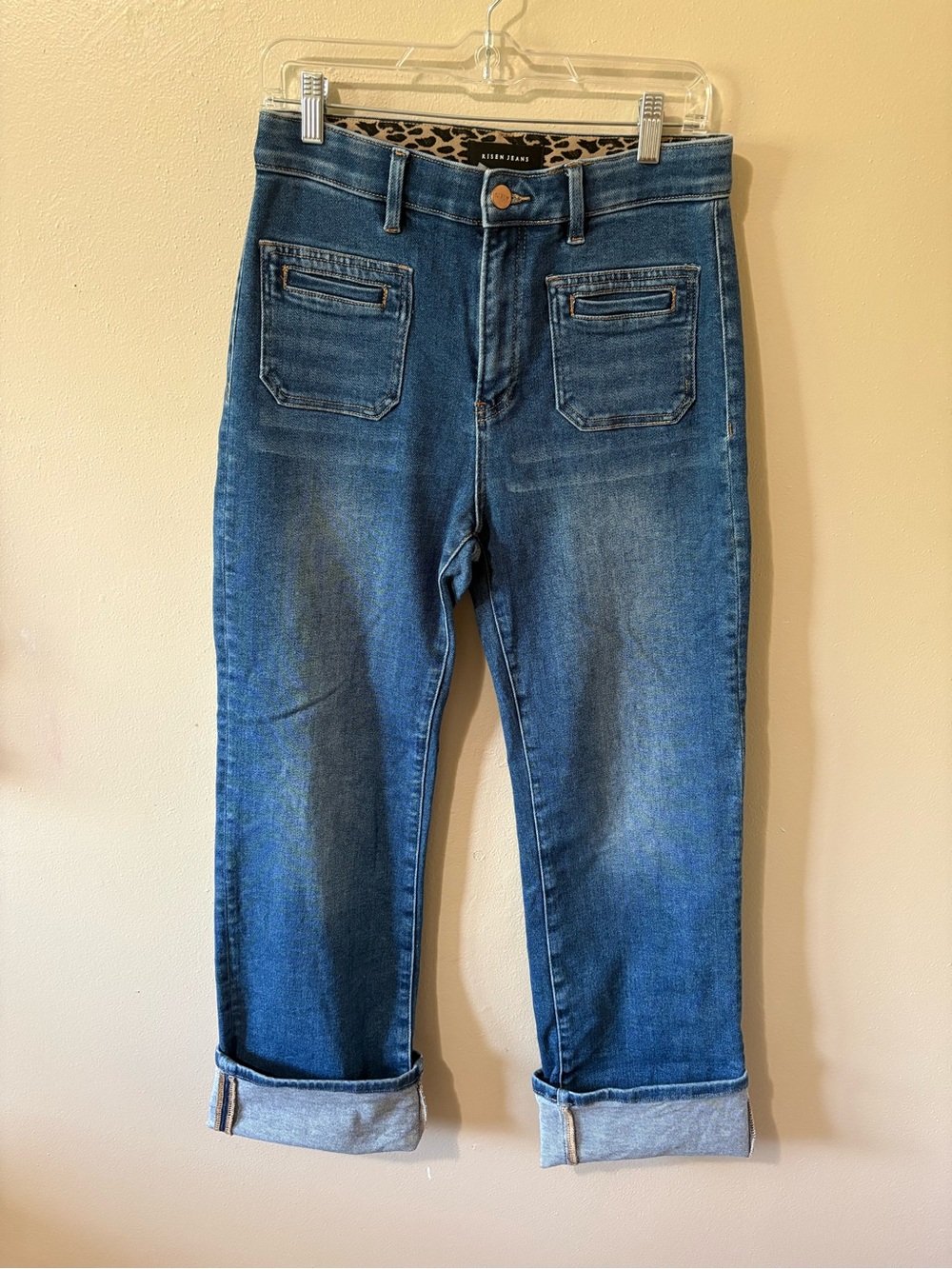 RISEN Carolina High Rise Cuffed Straight Leg Jeans Womens size 11/30